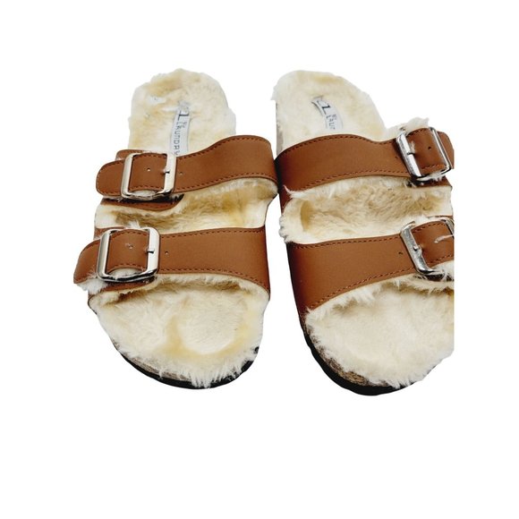 CL By laundry brown Furry corky Sandals slide euro 39 - Picture 5 of 9